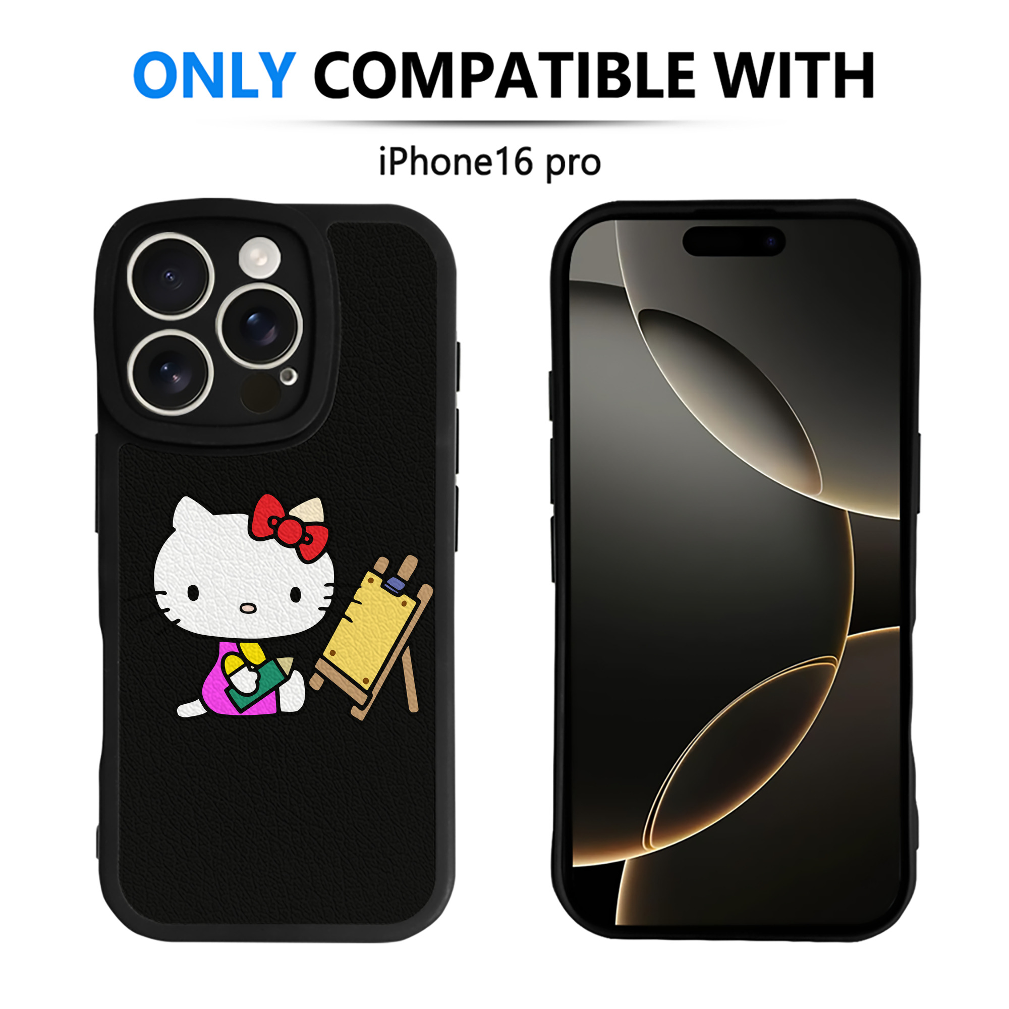 （画像用） Hello Kitty ハローキティ 【iPhone 16シリーズ対応】シリコンスマホケース（レザー調） 材質：シリコン